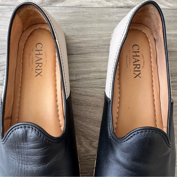 Charix Black & White Slip On Loafer Shoes Size 41 (US 9.75) - Picture 4 of 9